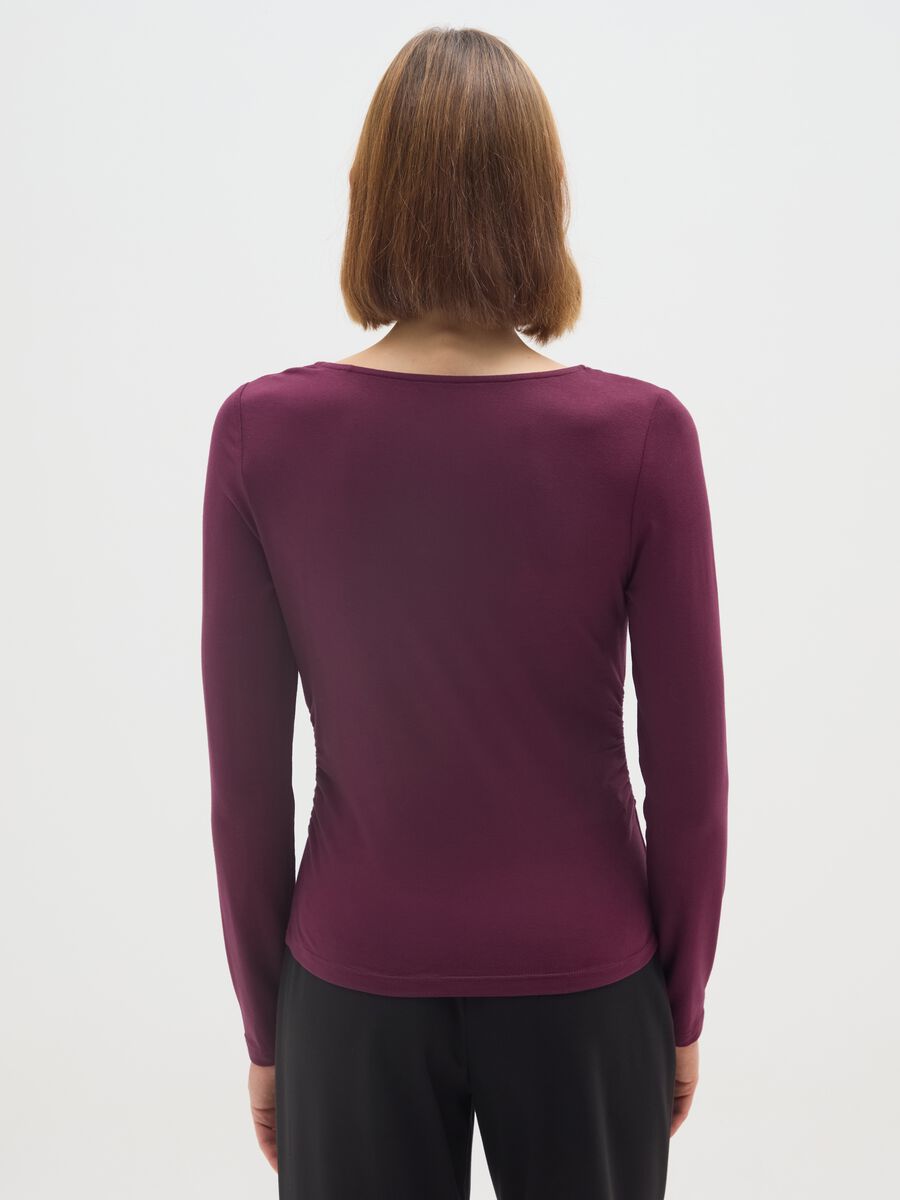 Elasticated Long Sleeve Purple Top_2