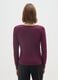 Maglia viola vinaccia elasticizzata a maniche lunghe_2