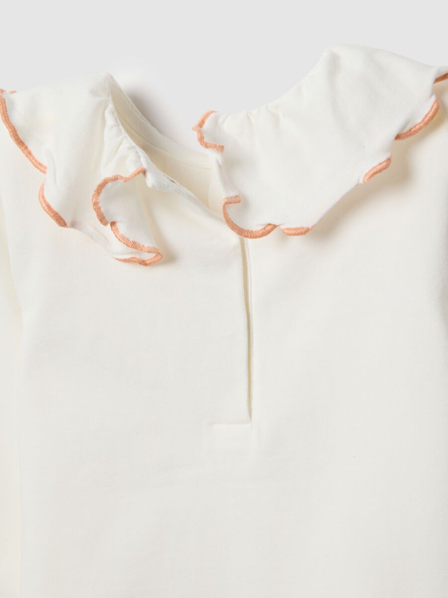 Multicolour stretch cotton top and skirt set for girls with regular fit_3