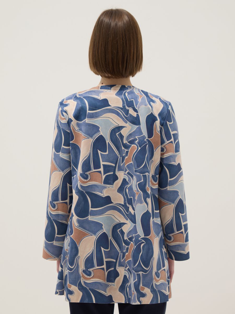 Giacca leggera multicolor regular fit con fantasia_2