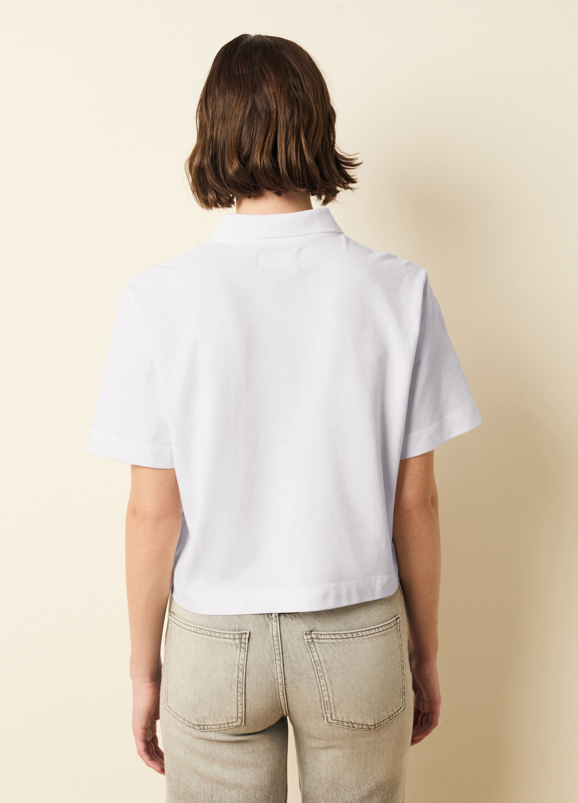 Polo shirt in solid colour piquet