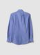 Blue cotton-blend button-down collar shirt, slim fit, easy iron_5