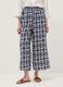 Pantaloni bianchi in pura viscosa con fantasia regular fit_1