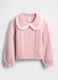 Pink Sweater with Collar for Girls_1