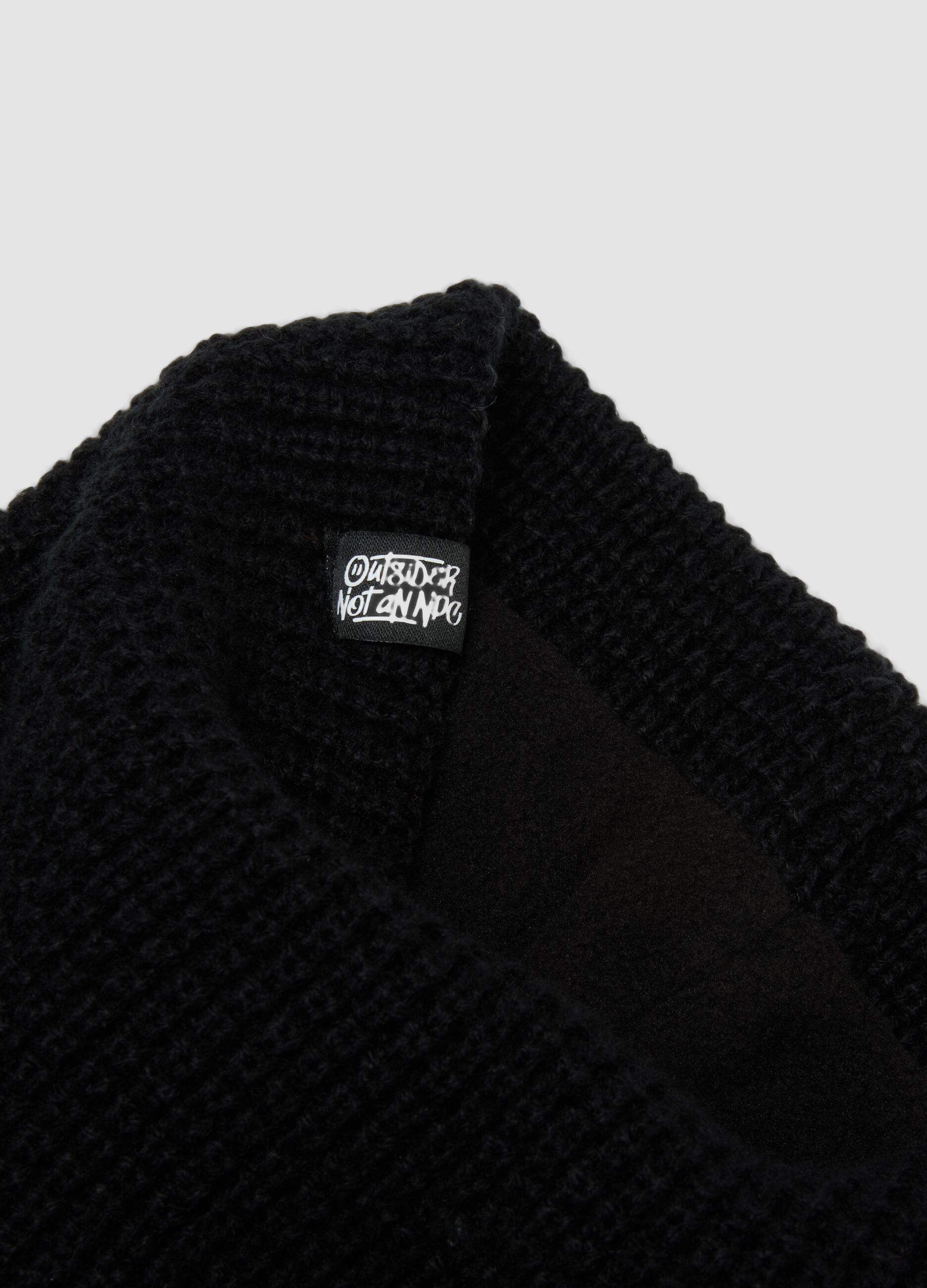Sciarpa a collo nero in maglia