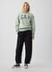 Sage green GAP logo cotton-blend crewneck sweatshirt_1