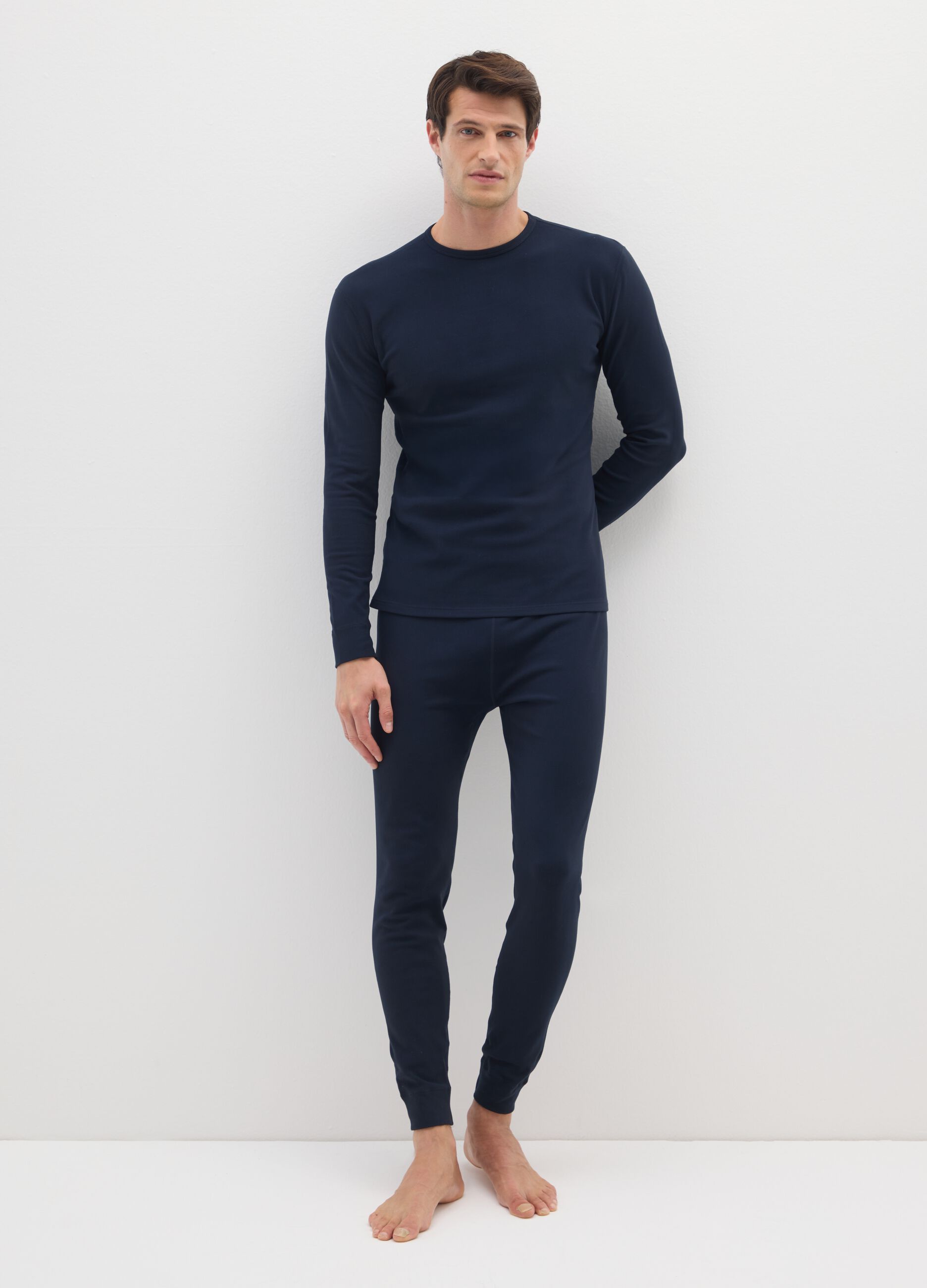 Regular Fit Blue Leggings