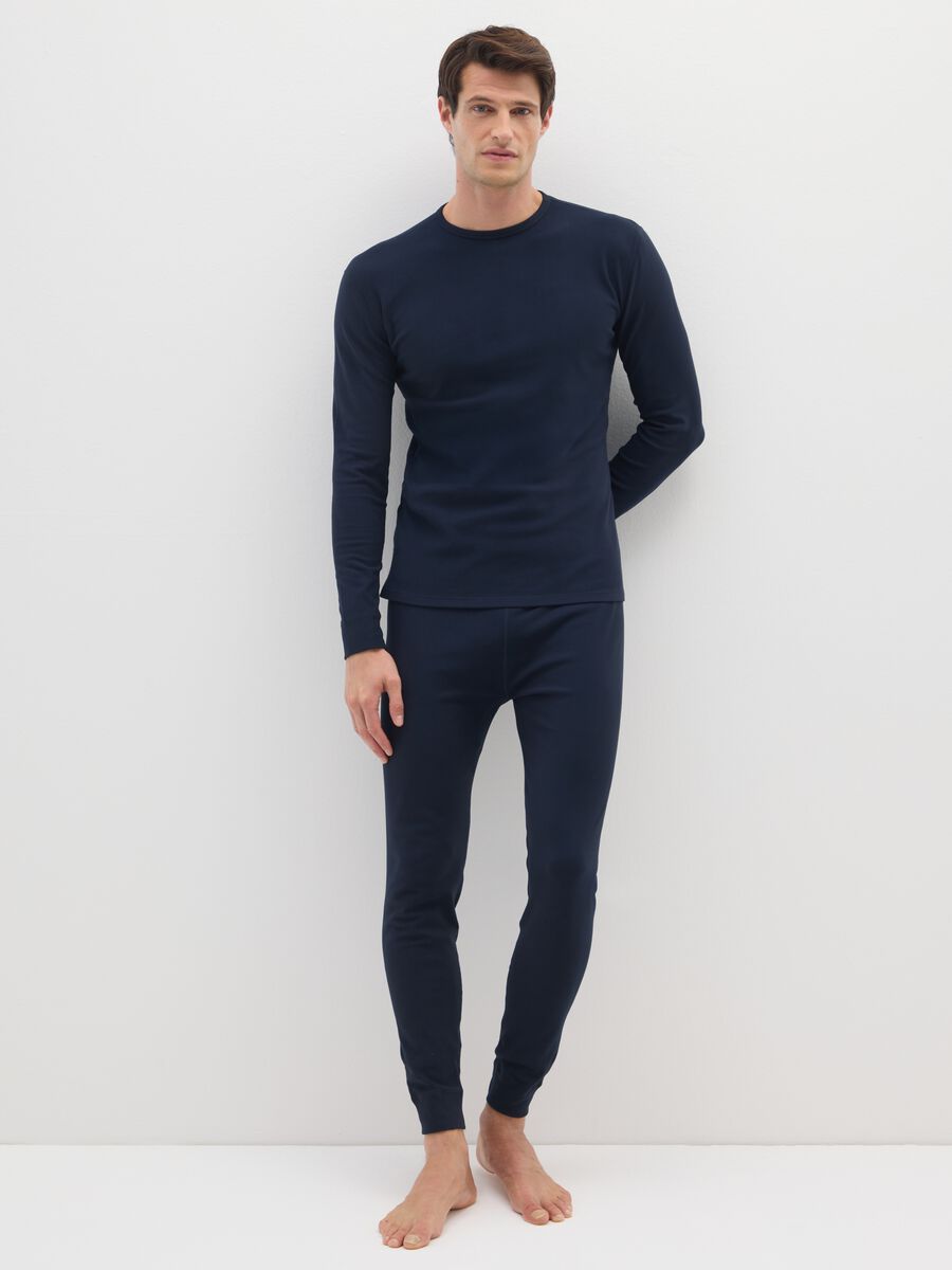 Regular Fit Blue Leggings_0