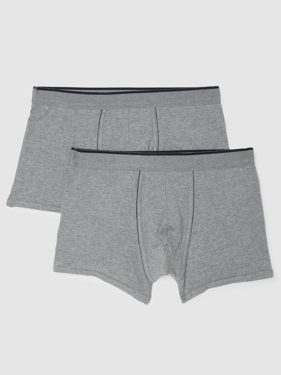 Bipack di boxer in cotone elasticizzato grigi_0