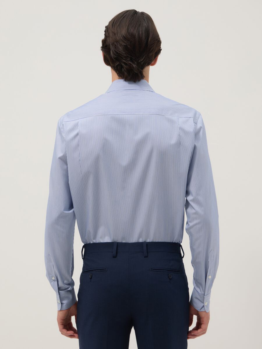 Multicolor striped lyocell blend shirt regular fit_1