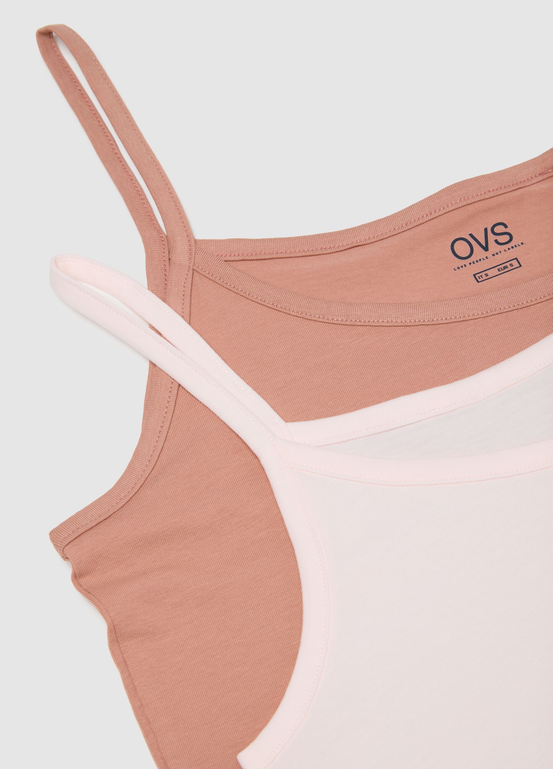 Pink stretch cotton regular fit top