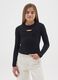 Girls' Black Stretch Cotton Regular Fit T-Shirt_0