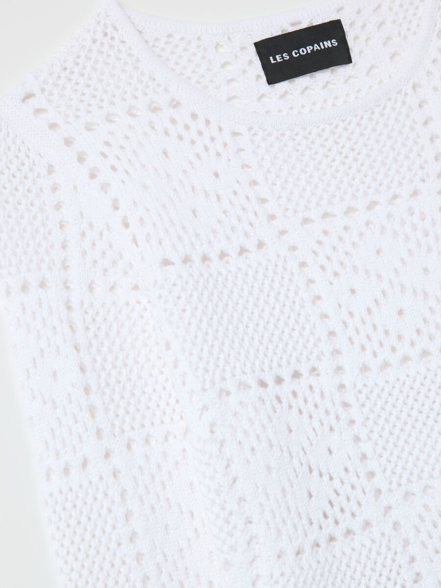 White openwork top with long sleeves_5