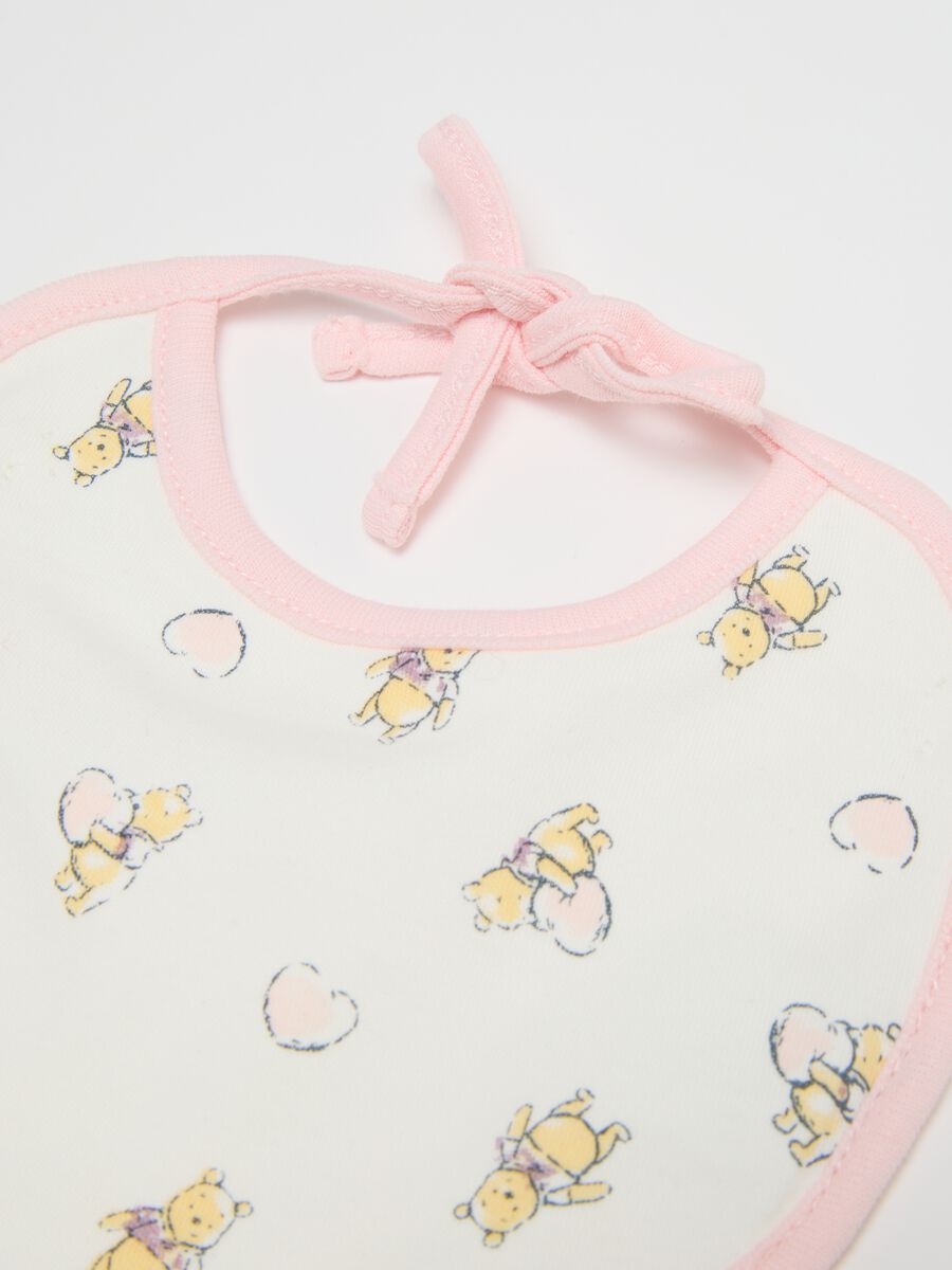 Baby girl's white pure cotton bib set_2