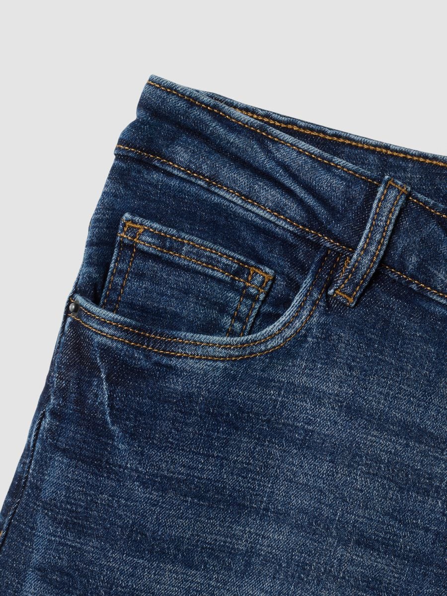 Blue bootcut stretch-cotton denim jeans_1