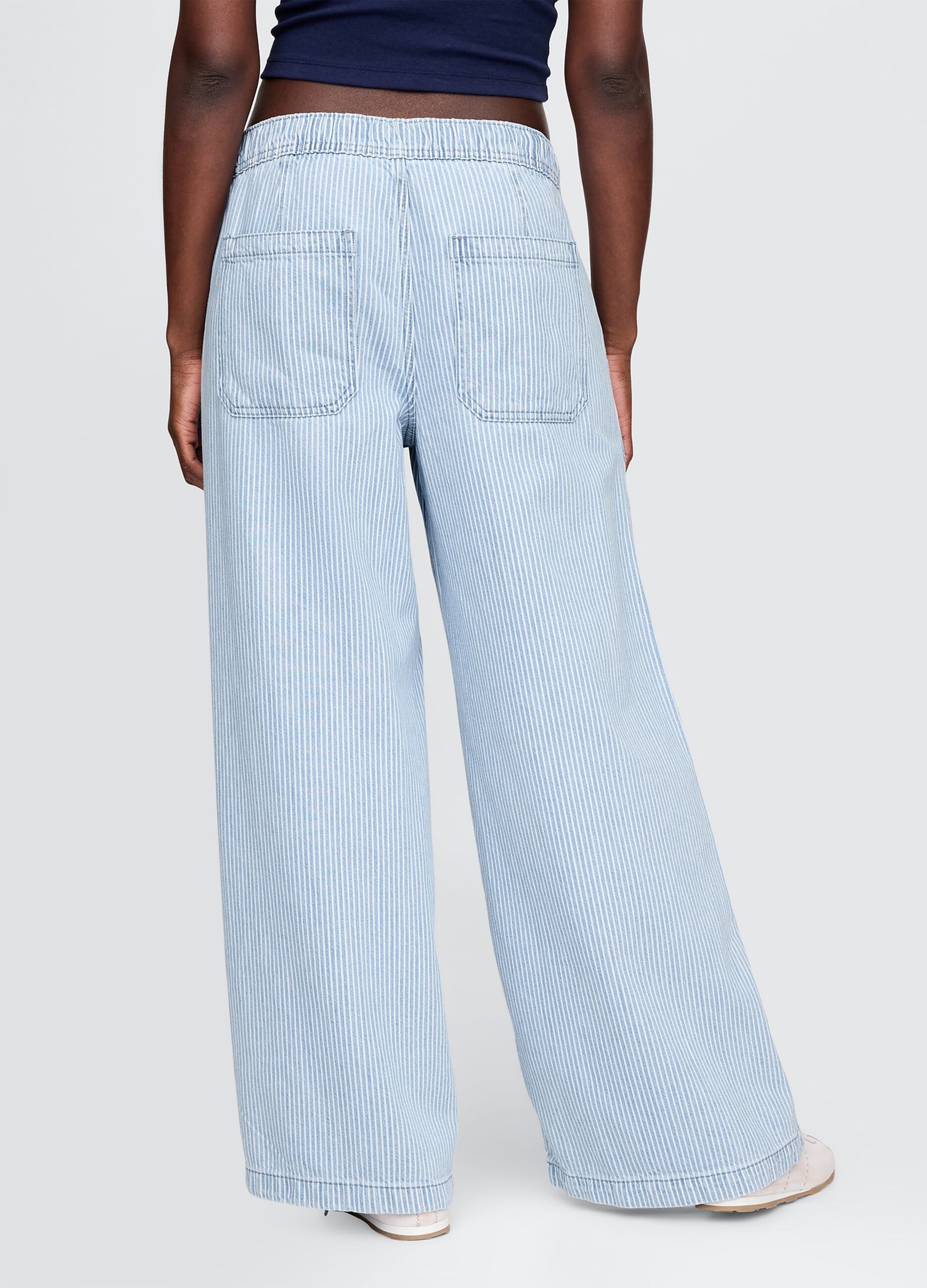 Wide Leg Light Denim Trousers by Gap