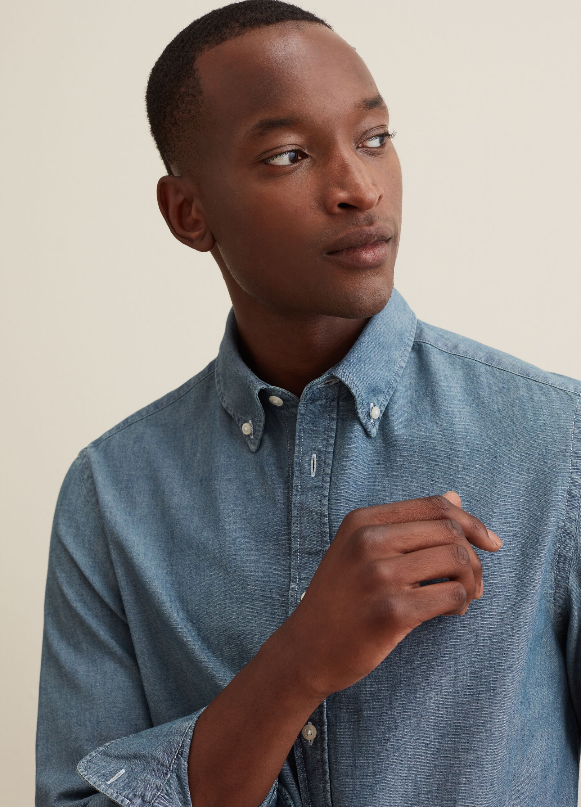 Camicia in cotone chambray_3