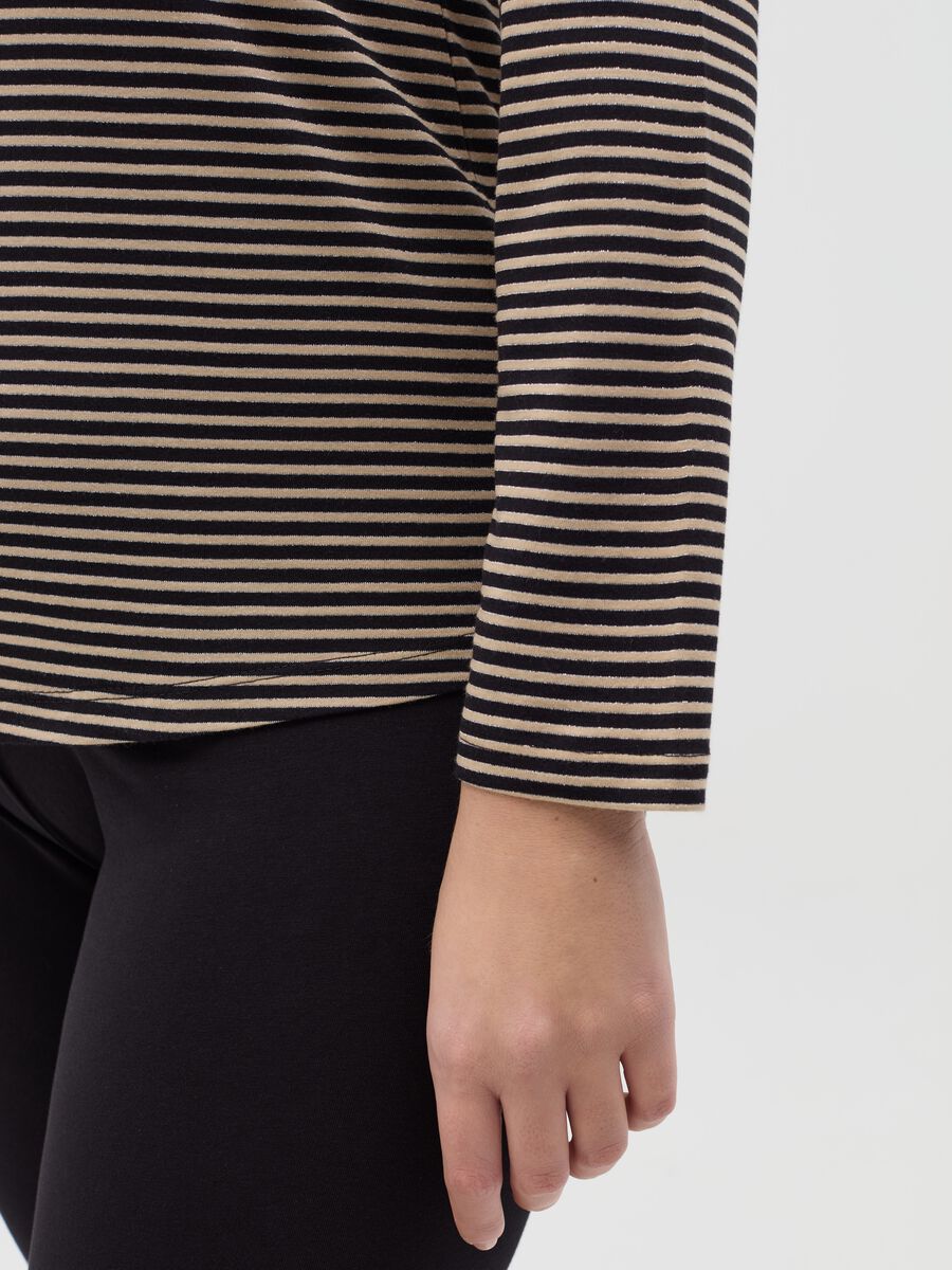 Curvy T-shirt in striped lurex_2