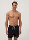 Black swim shorts with drawstring waist_0