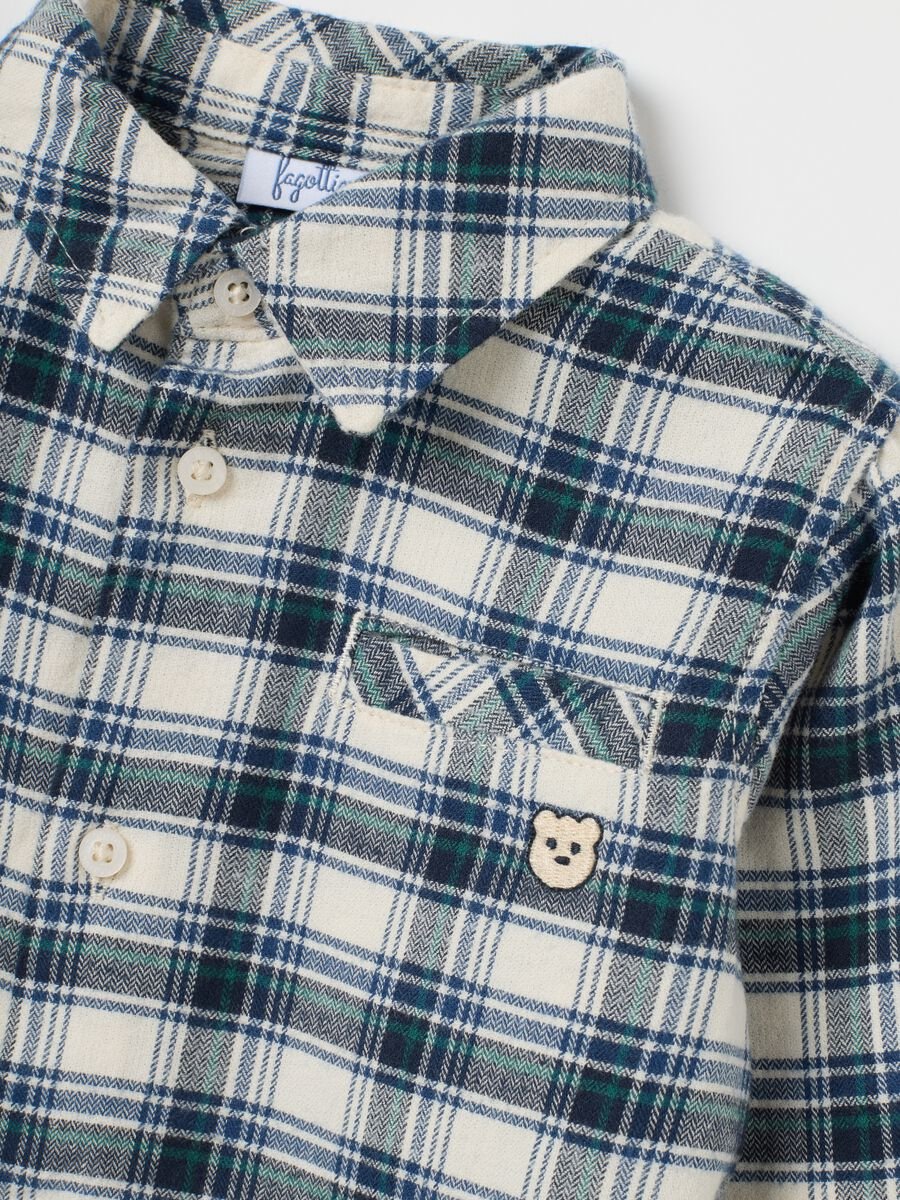 Camicia da bambino in puro cotone multicolor regular fit_2