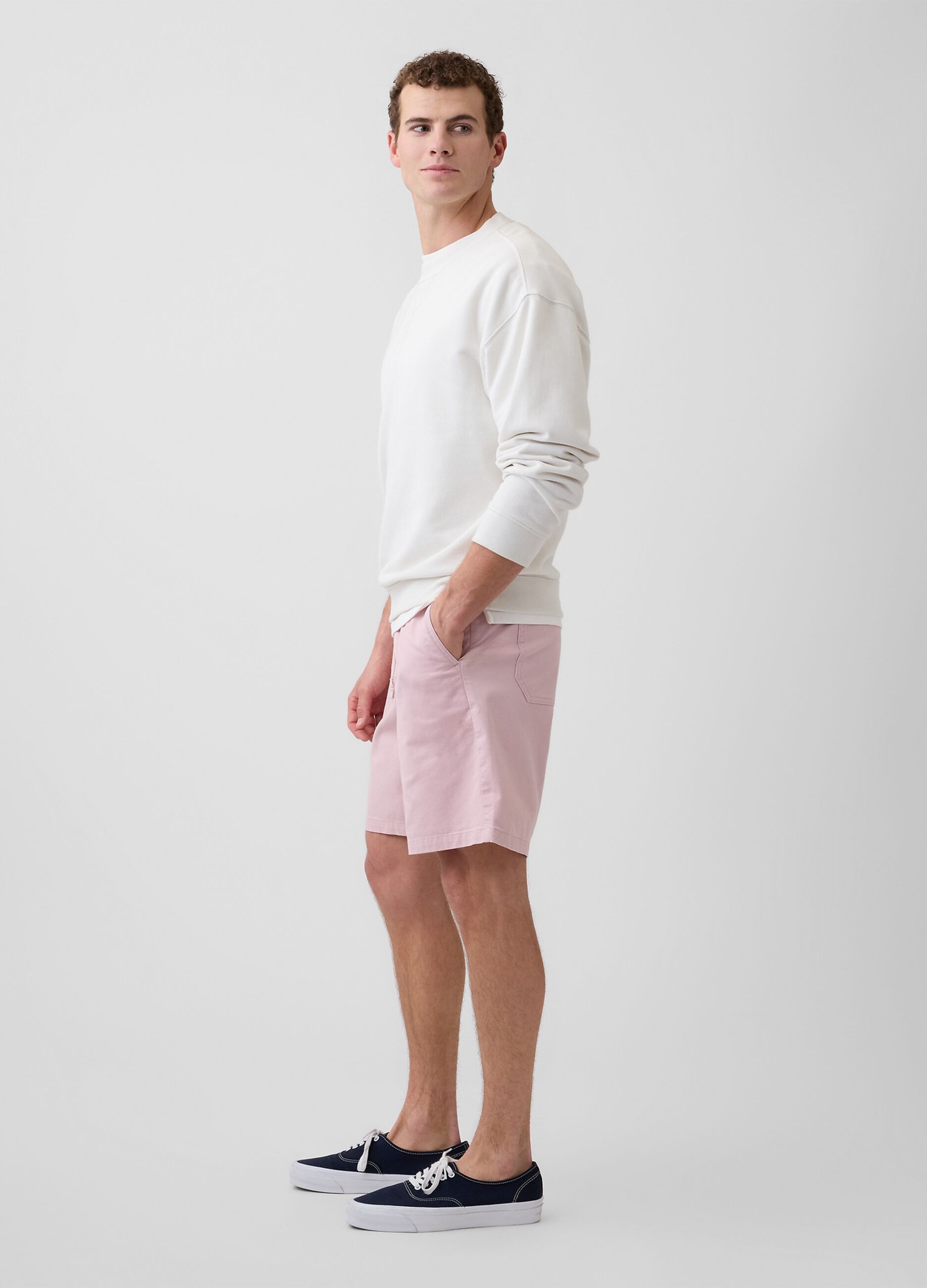 Stretch cotton shorts