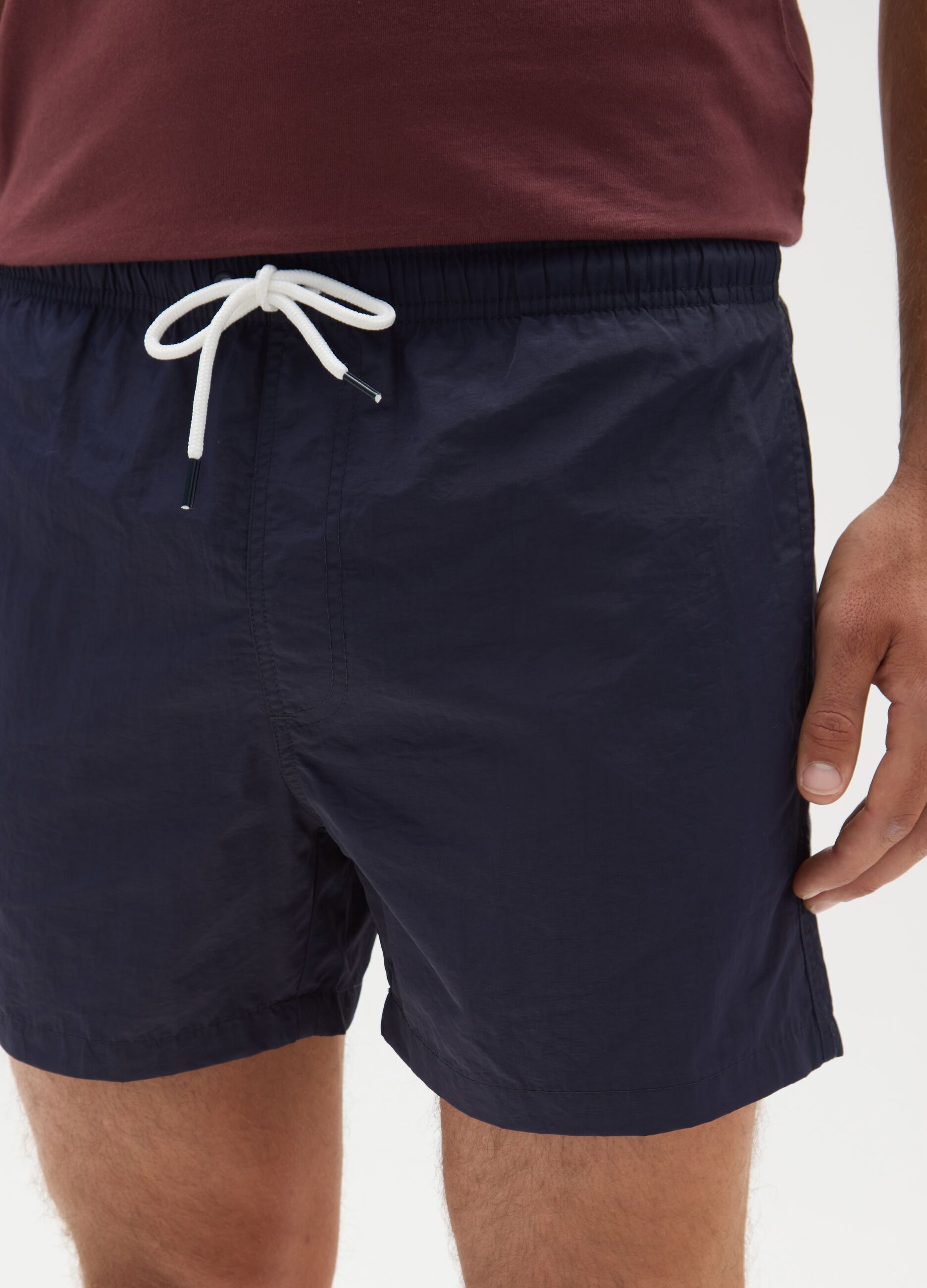 Costume da bagno da uomo blu regular fit con tasca