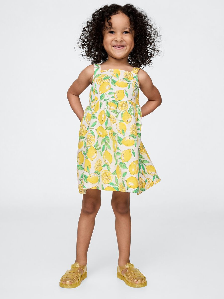 Lemon print dress for girls GAP Kids_0