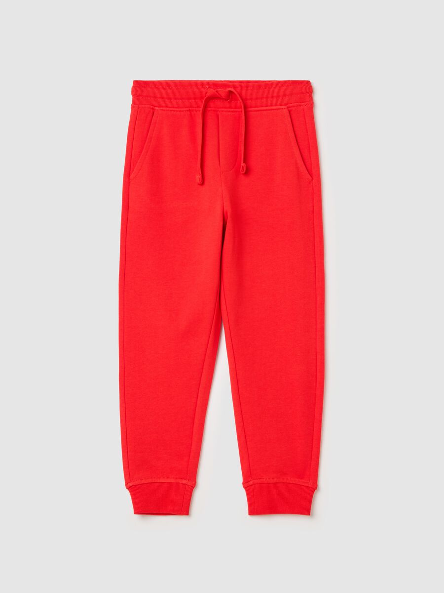 Fleece joggers with drawstring_0