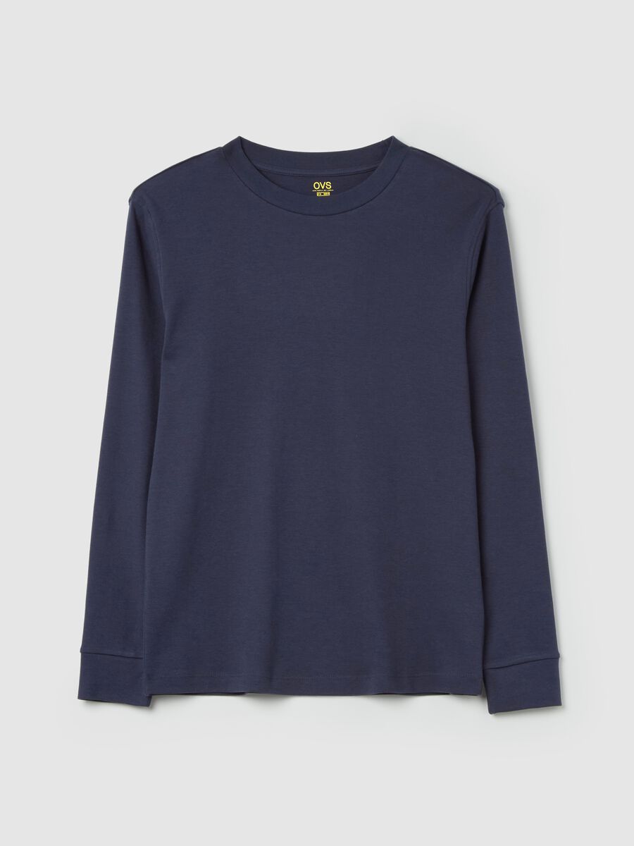 Cotton interlock T-shirt with round neck_4