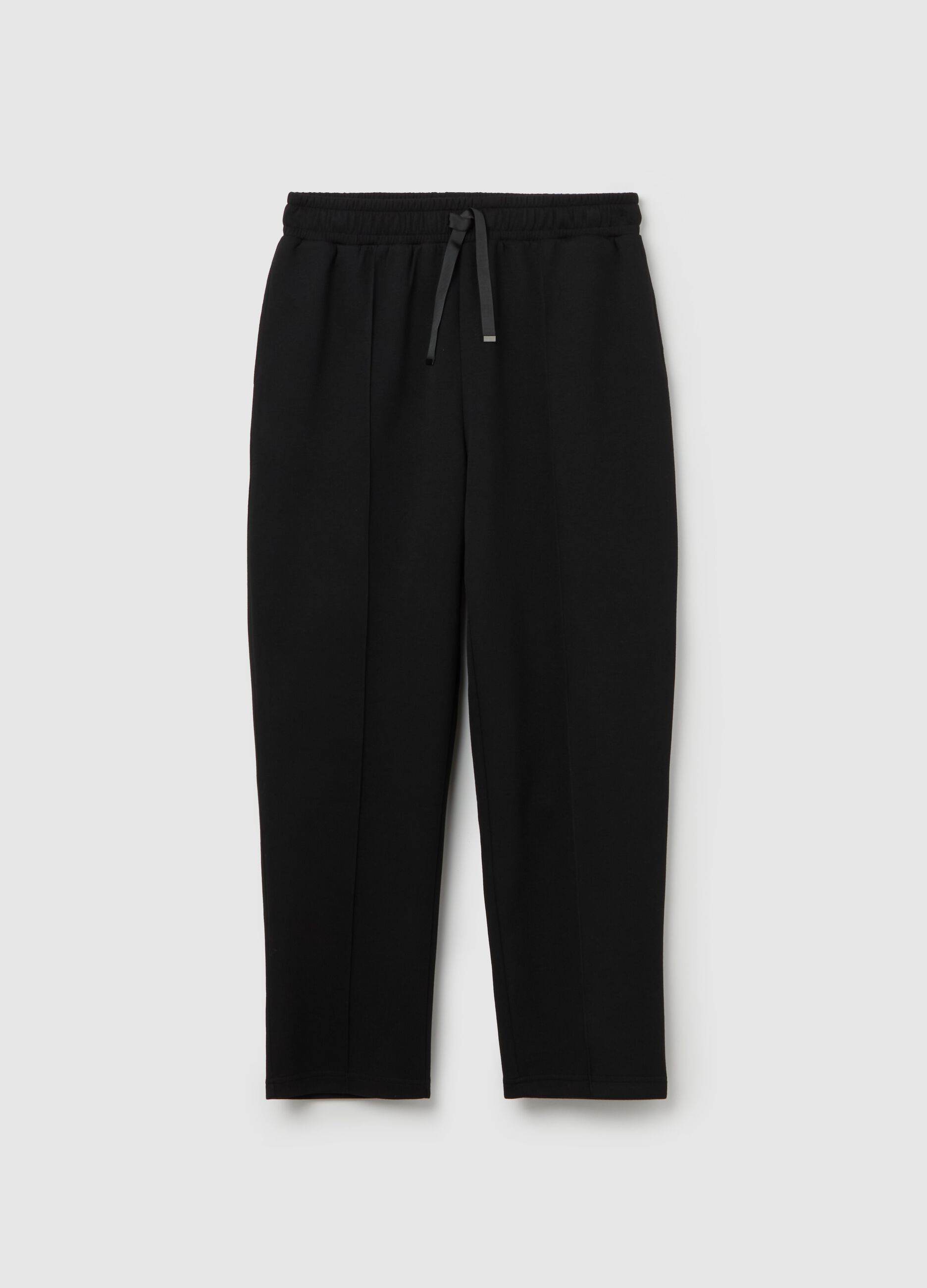 Joggers in felpa con cuciture in rilievo Curvy