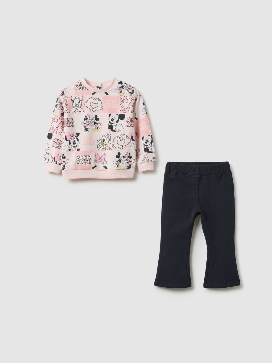 Multicolour sweatshirt and trousers set for girls in cotton blend regular fit_0