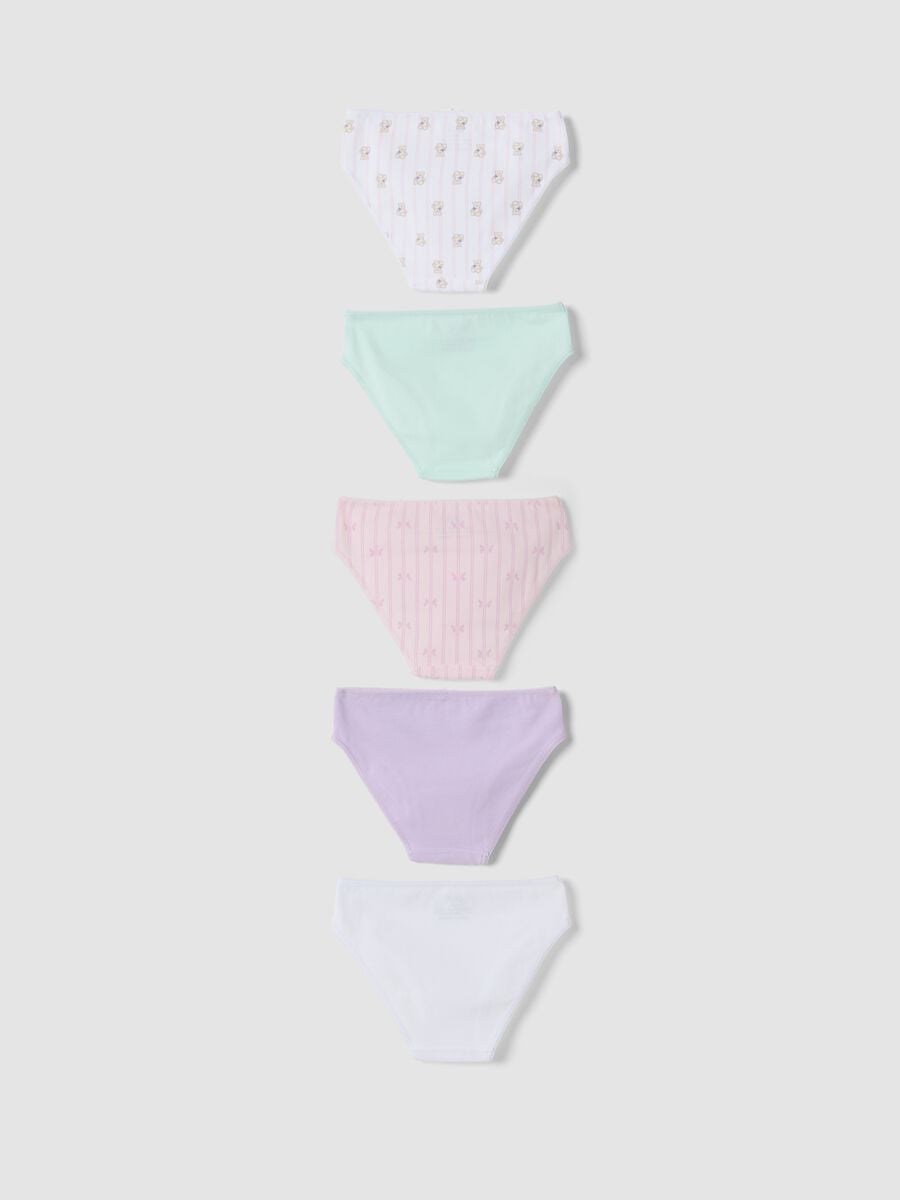 Pack of five multicolour organic stretch cotton briefs_1