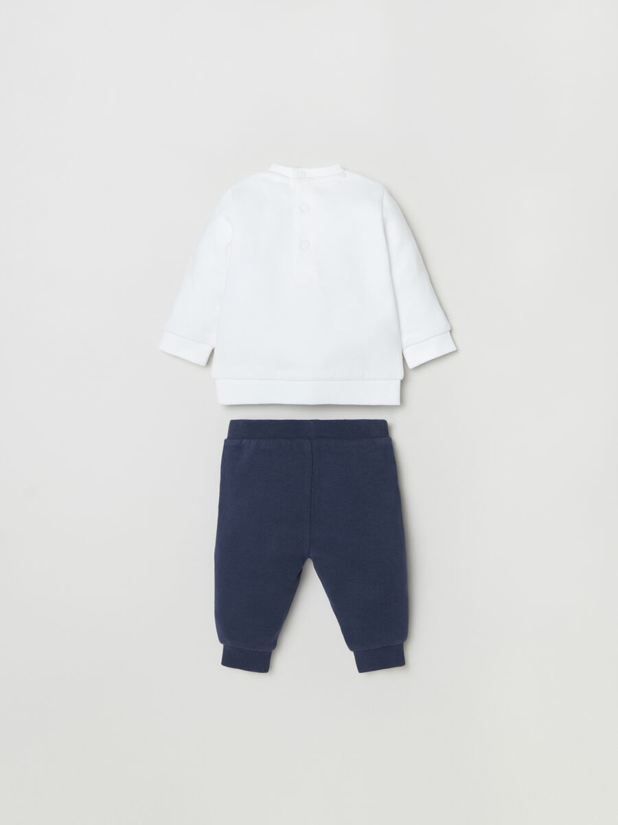 Set in felpa di cotone con stampa orsetti_1