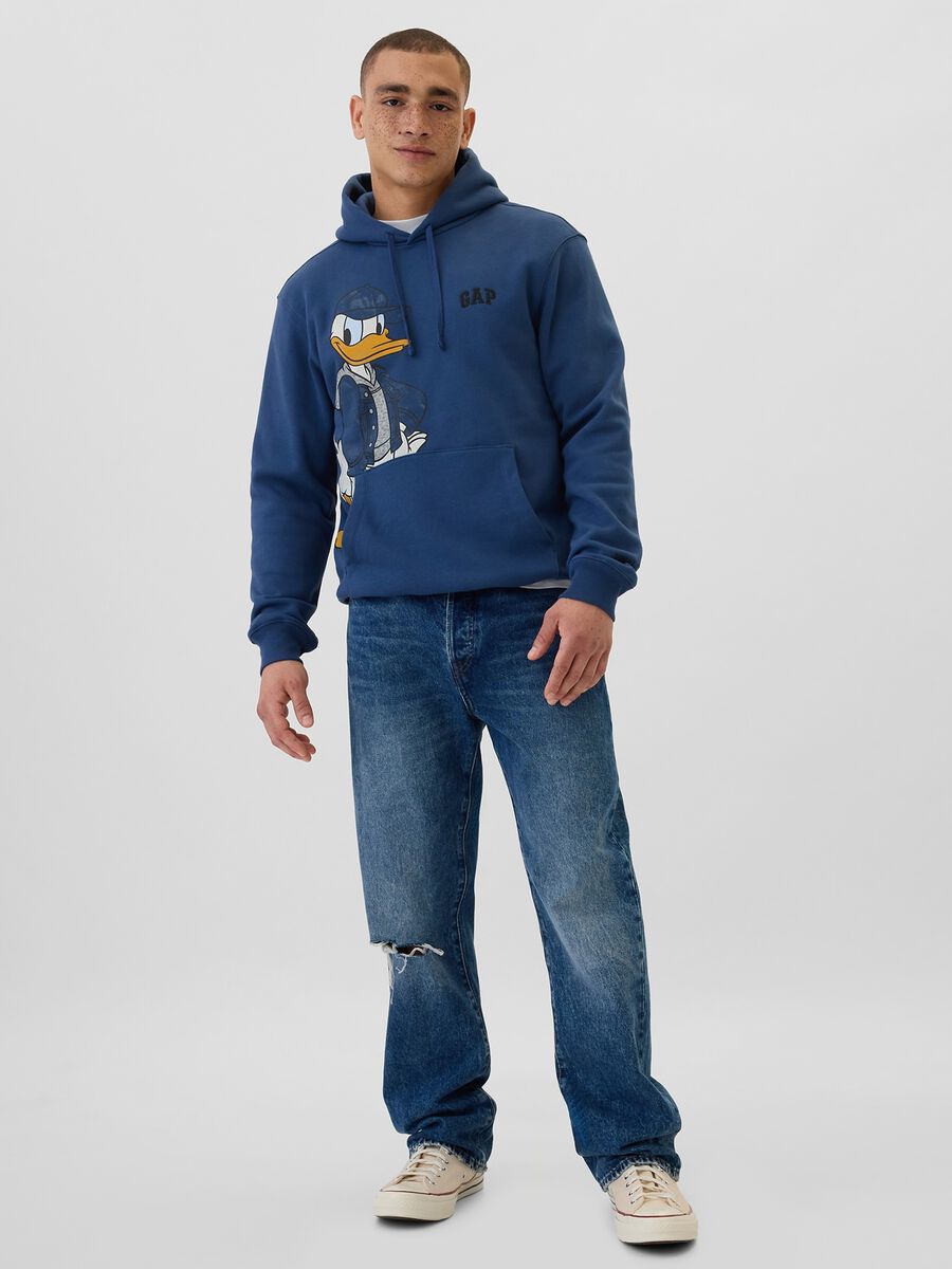 Felpa con cappuccio stampa Donald Duck_1