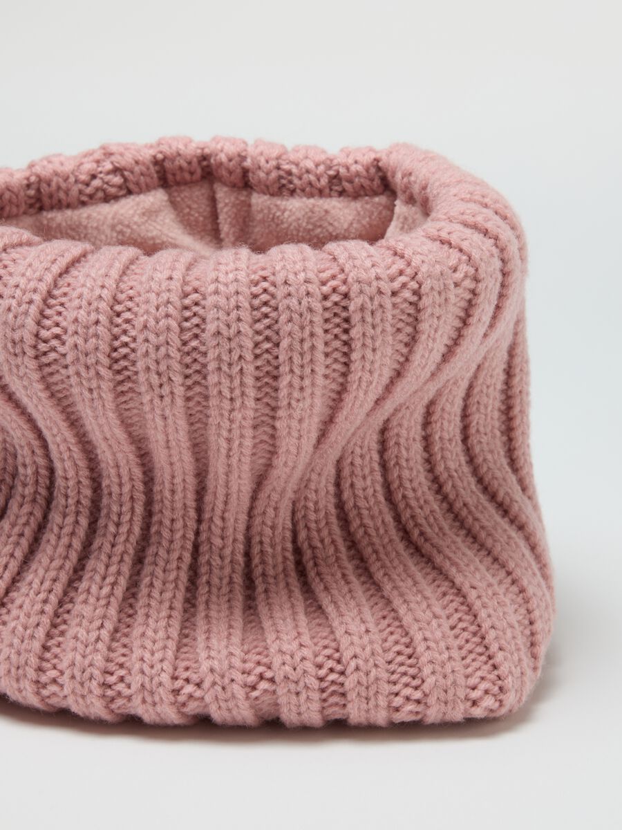Pink neck warmer for girls_2