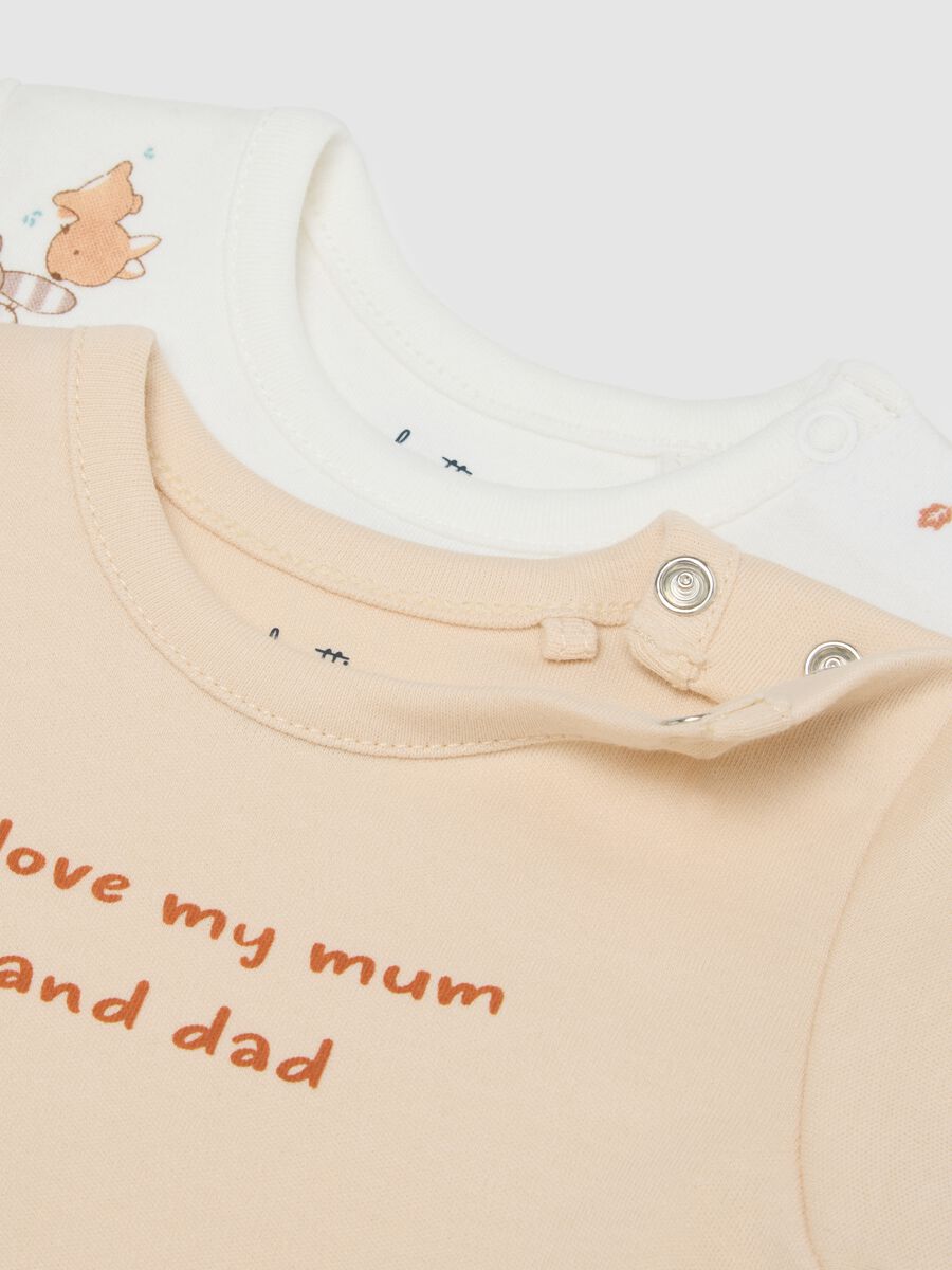 Multi-coloured pure cotton unisex baby bodysuit tripack set_2
