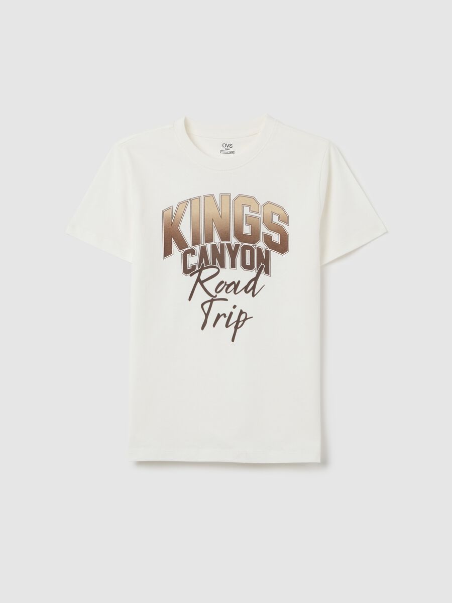 White Kings Canyon Road Trip Cotton T-shirt for Boys_3