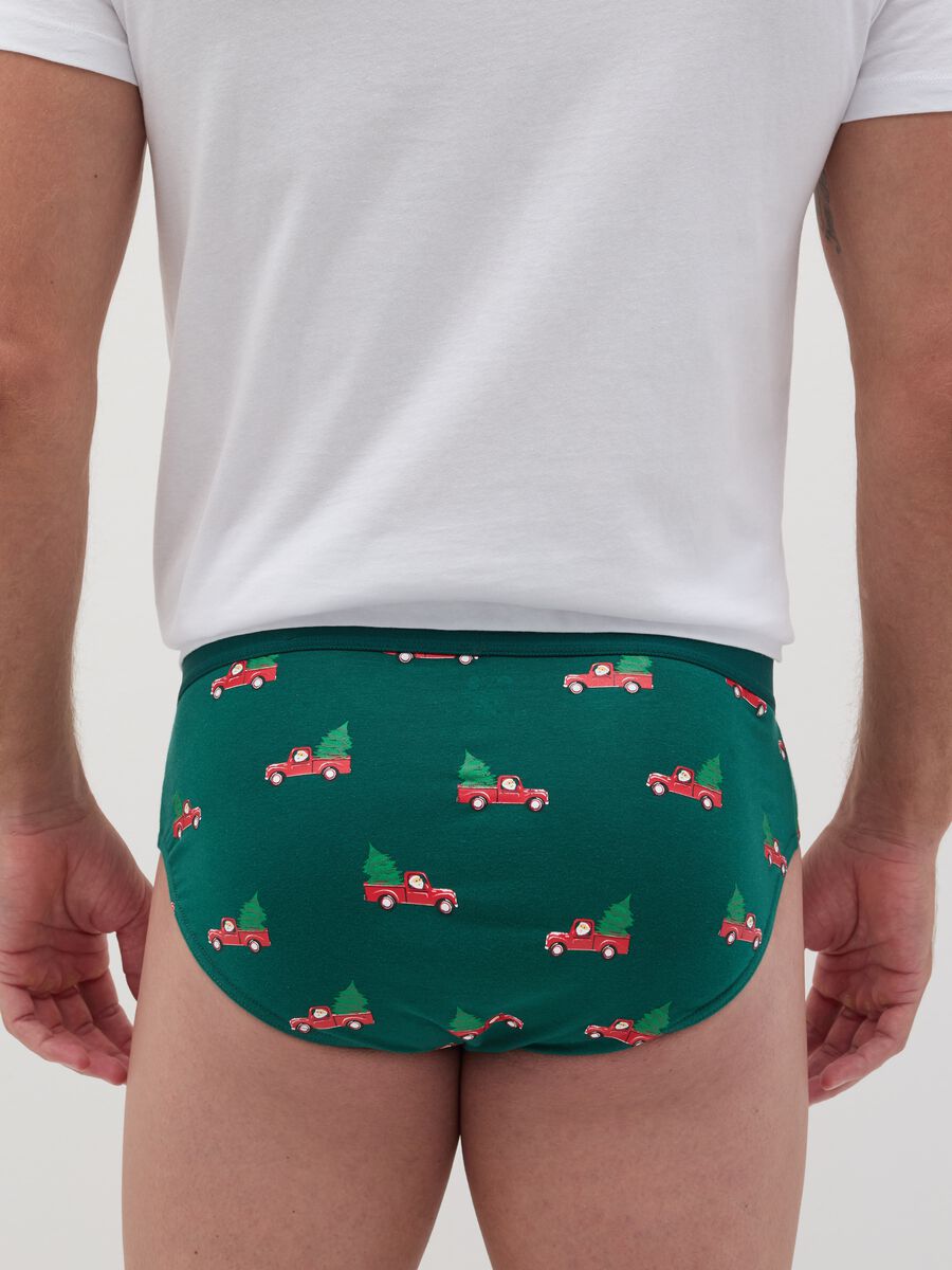 Stretch organic cotton briefs with all-over print_5