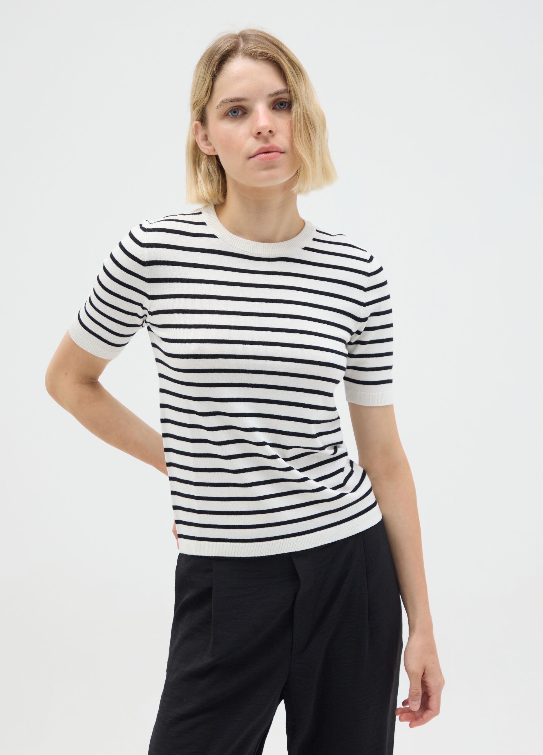 Women's multicolour viscose blend top - regular fit