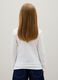 Girls' white regular fit stretch cotton t-shirt_1