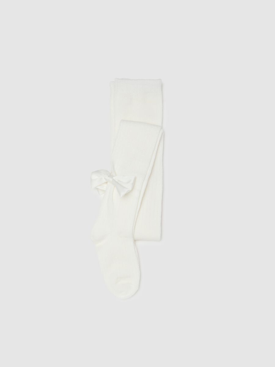 White Tights with Bow_0