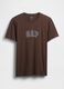 Brown short-sleeved cotton t-shirt_4