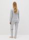 Grey 100% cotton pyjamas with "Bonjour Mon Amour" print_2