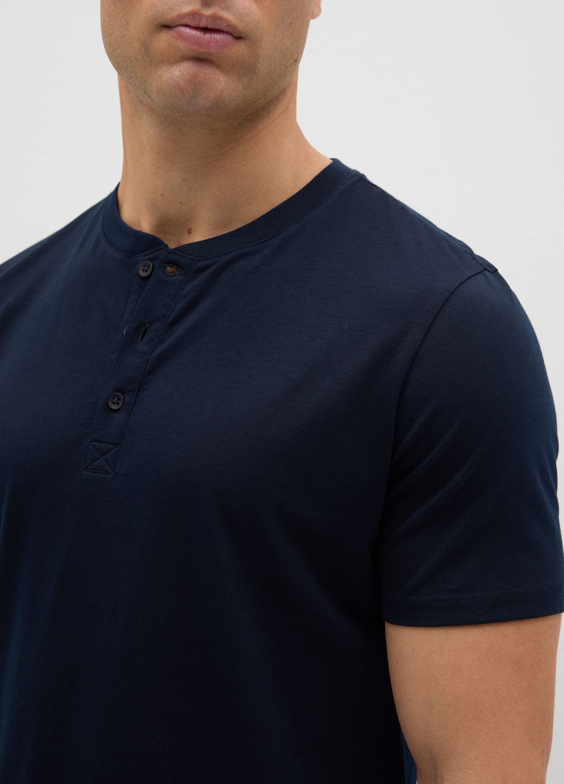 Blue T-shirt in Supima cotton