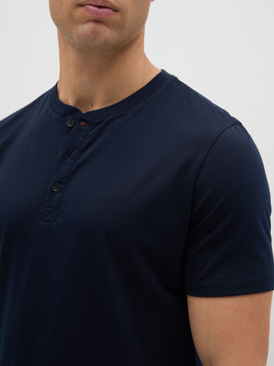 Blue T-shirt in Supima cotton_2