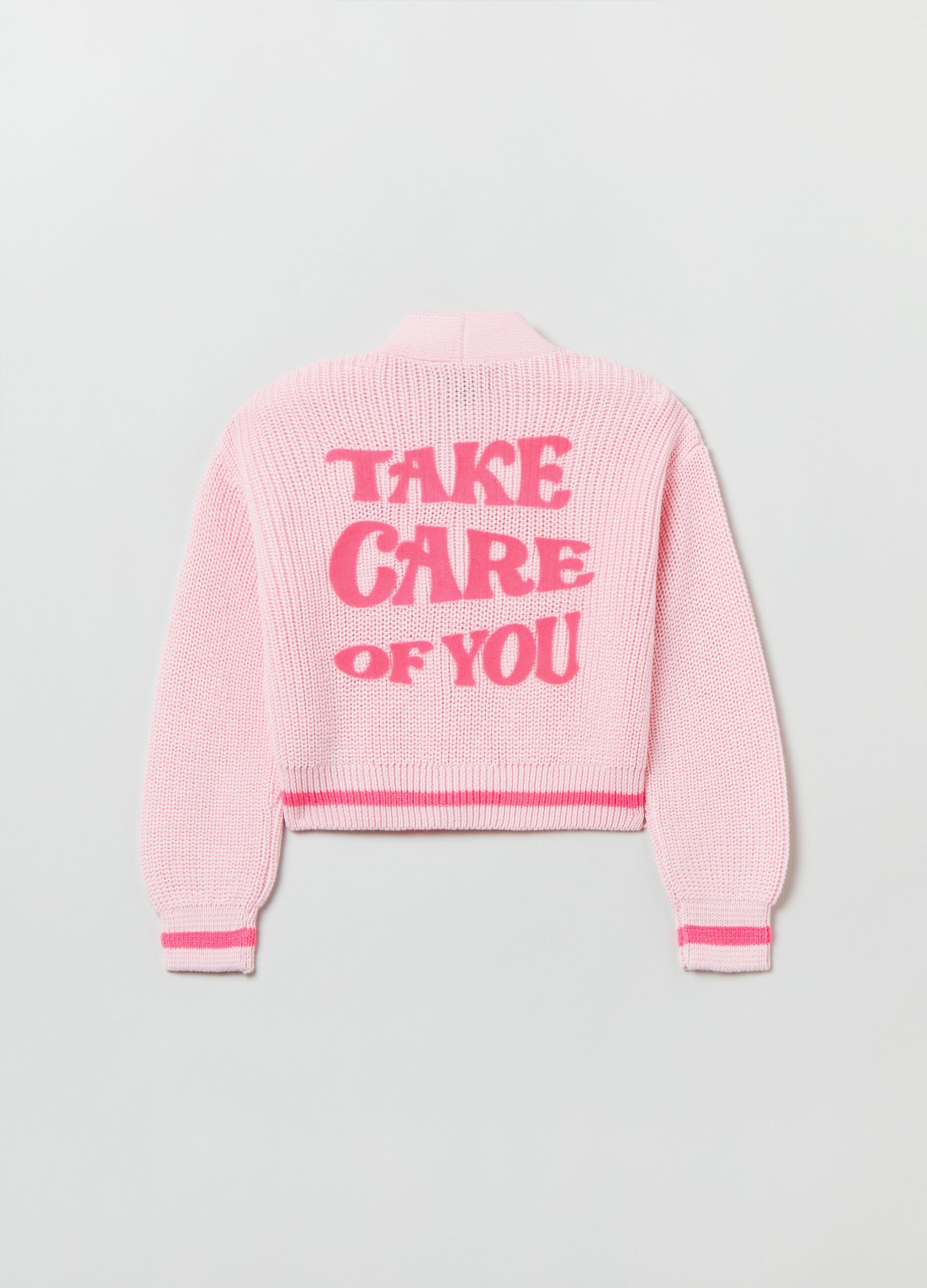 Cardigan con stampa lettering_1