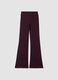 Leggings viola flare fit in viscosa jersey elasticizzata_4