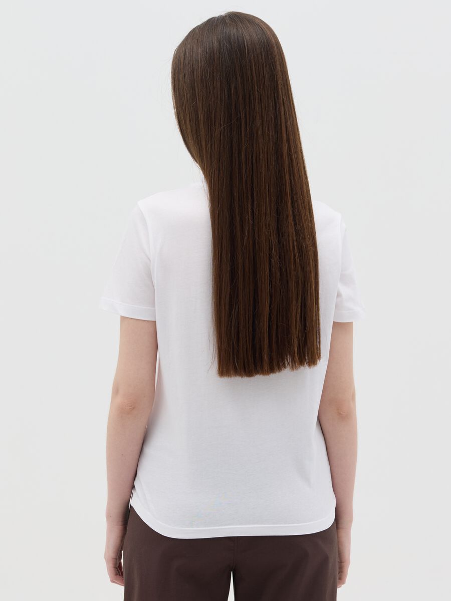 White T-shirt with cherry print in cotton_3