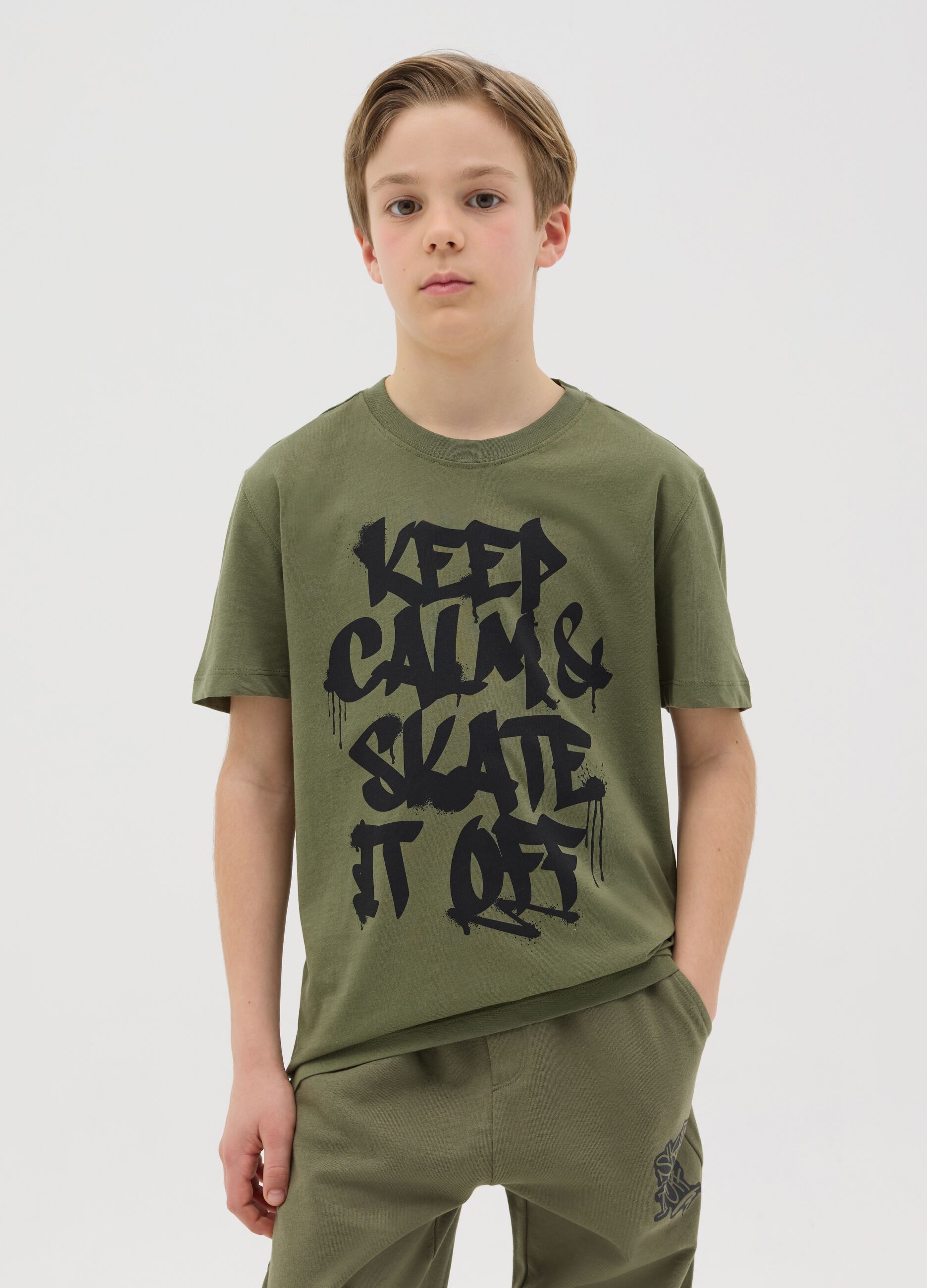 Cotton T-shirt with print