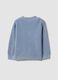 Cardigan blu in misto cotone con scollo a V over fit per bimbo_1